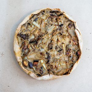 Tarta de Hongos y Cebolla